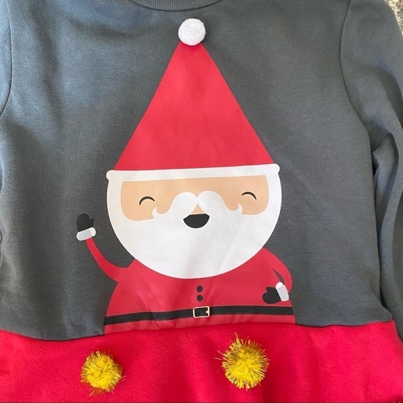 Mighty Fine Santa Pom Pom Dress Sz Small - Picture 6 of 8